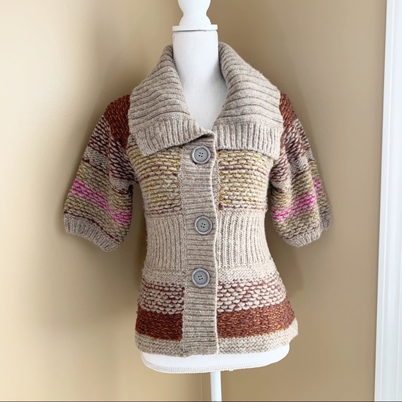 Free People Sweaters - FREE PEOPLE Chunky Knit Sweater Cardigan Button S